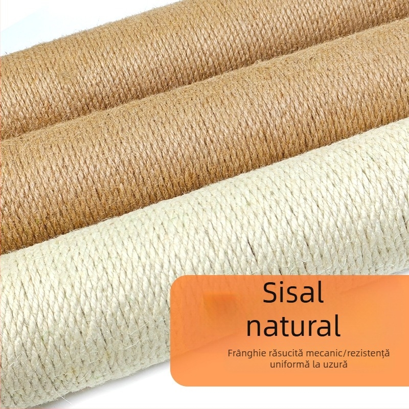Stâlpi de sisal en-gros de diferite dimensiuni, verticali, rezistenți la uzură, fără mătreață, placă de zgârieturi pentru pisici, cadru de cățărat pentru pisici, jucărie pentru pisici de companie