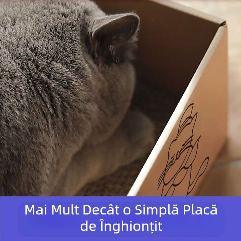 Model de desene animate fierbinte transfrontalier, dans, pisică, hârtie ondulată, zgârietură pentru pisici, gheare, artefact de măcinare, protecție a mediului, pisică, care ameliorează înfundarea și frecarea părului, jucându-se