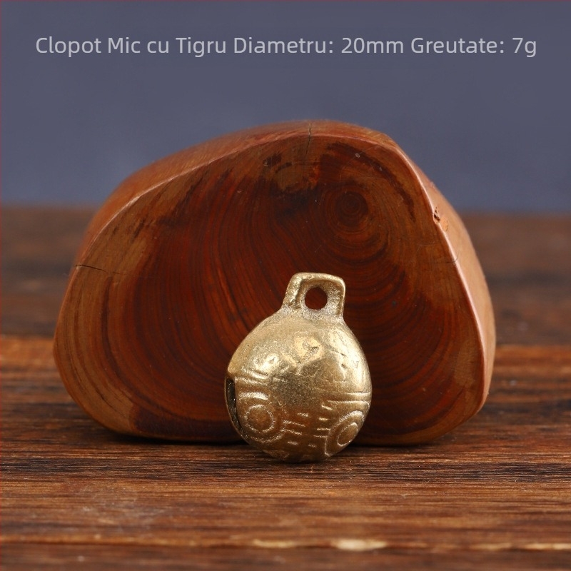 Clopot de cupru, clopot de tigru din cupru, clopot de animale de companie, clopot de câine, pisică, clopot de tigru, vite, oaie, cal, clopot antic
