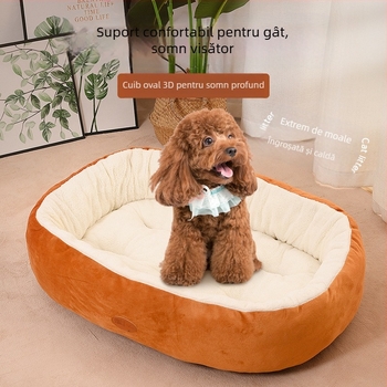 Cuib de pisică en-gros din fabrică, cuib oval îngroșat, cald, pentru iarnă, patru anotimpuri, universal, pentru animale de companie, cușcă pentru câini mici de iarnă