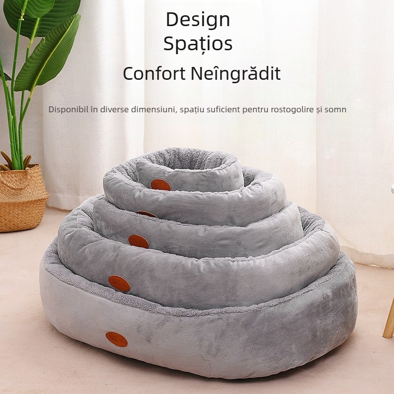 Cuib de pisică en-gros din fabrică, cuib oval îngroșat, cald, pentru iarnă, patru anotimpuri, universal, pentru animale de companie, cușcă pentru câini mici de iarnă