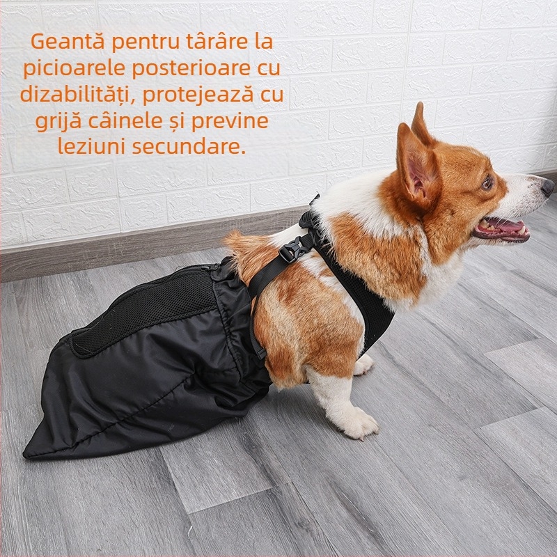 Câine de companie picior posterior accidentare accesorii auxiliare câini medii și mari picior posterior dizabilități geantă de tragere picior posterior protecție accesorii pentru animale de companie