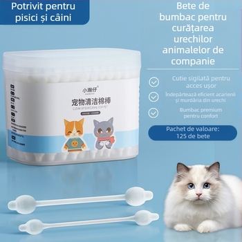 Xiao Hanzai Pet Bețișor de bumbac Curățarea Urechilor Câinilor Pisici și Câini Dual-Utility Combinație Bețișor de bumbac Pet Spălare Urechi Apă Sap Urechi
