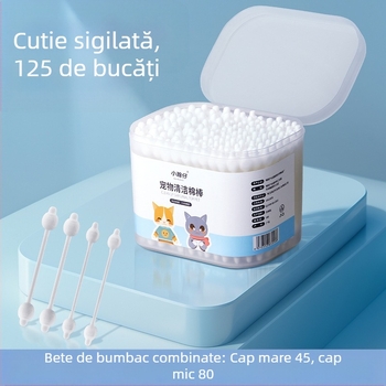 Xiao Hanzai Pet Bețișor de bumbac Curățarea Urechilor Câinilor Pisici și Câini Dual-Utility Combinație Bețișor de bumbac Pet Spălare Urechi Apă Sap Urechi