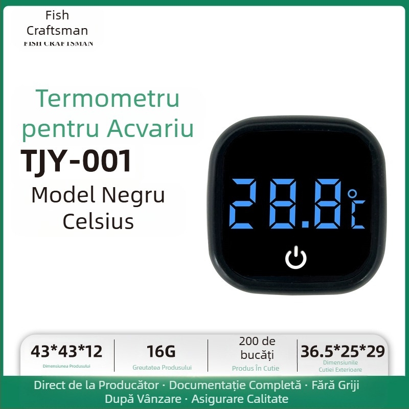 Termometru pentru acvariu cu LED, mini termometru electronic cu afișaj digital, termometru nou transfrontalier