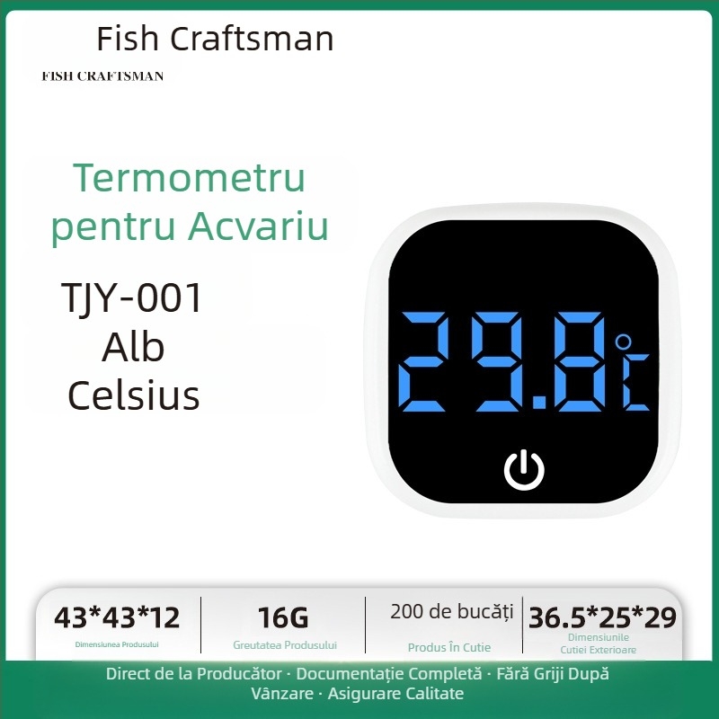 Termometru pentru acvariu cu LED, mini termometru electronic cu afișaj digital, termometru nou transfrontalier