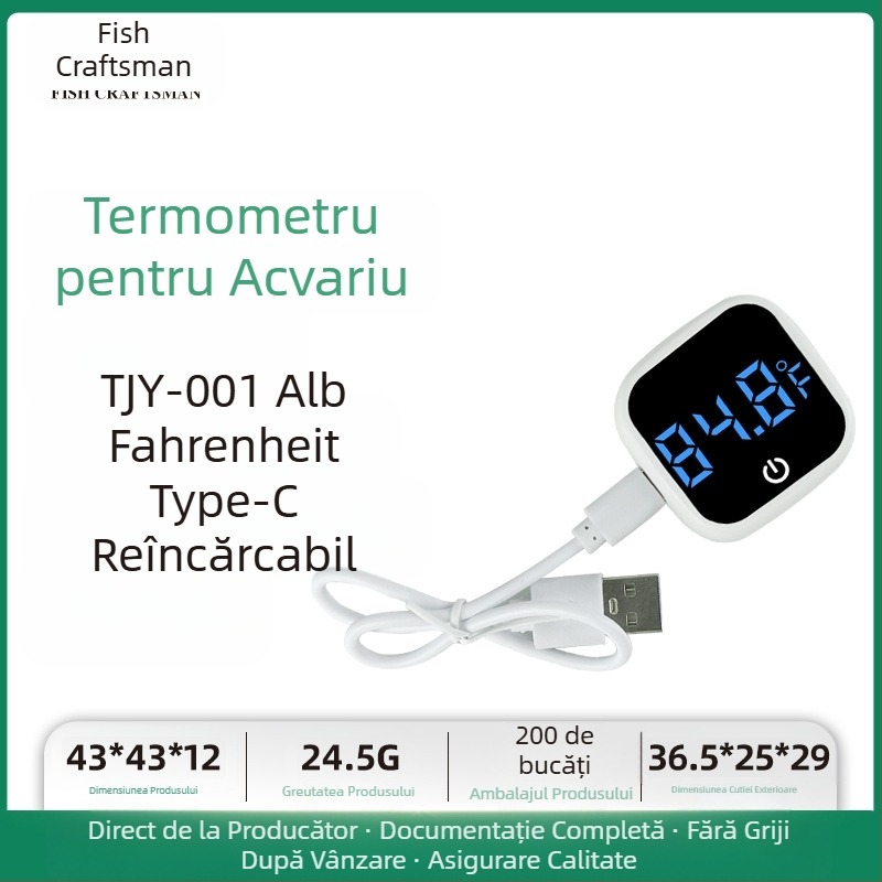 Termometru pentru acvariu cu LED, mini termometru electronic cu afișaj digital, termometru nou transfrontalier
