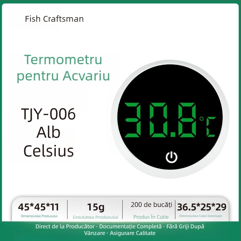 Termometru pentru acvariu cu LED, mini termometru electronic cu afișaj digital, termometru nou transfrontalier