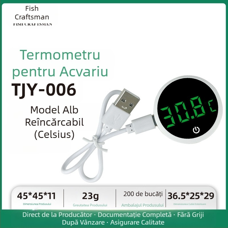 Termometru pentru acvariu cu LED, mini termometru electronic cu afișaj digital, termometru nou transfrontalier