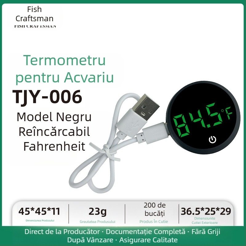 Termometru pentru acvariu cu LED, mini termometru electronic cu afișaj digital, termometru nou transfrontalier