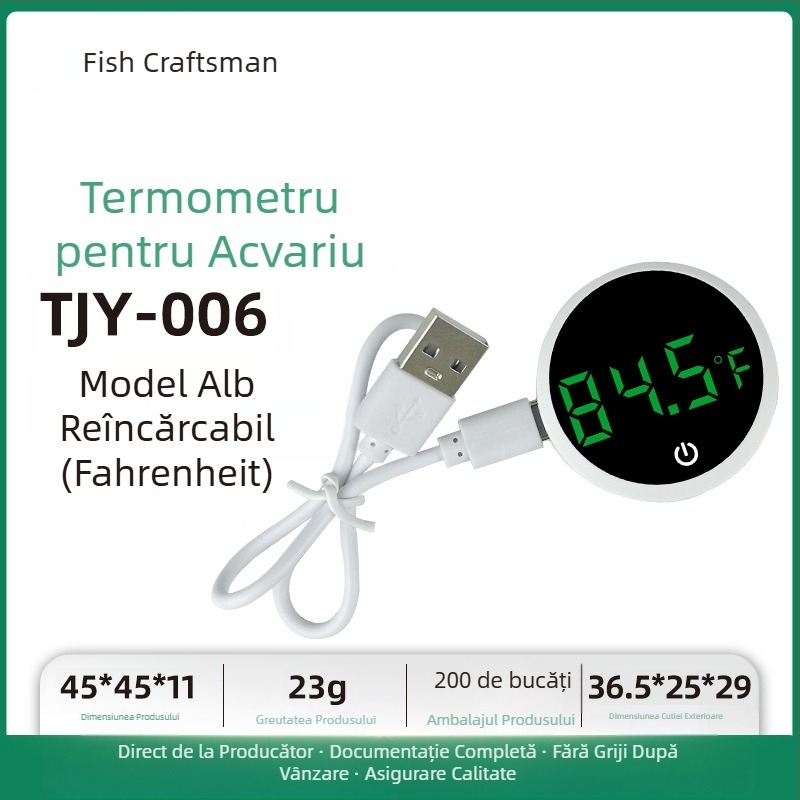 Termometru pentru acvariu cu LED, mini termometru electronic cu afișaj digital, termometru nou transfrontalier