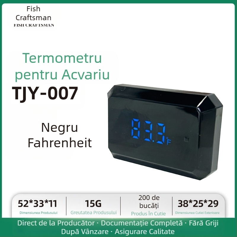 Termometru pentru acvariu cu LED, mini termometru electronic cu afișaj digital, termometru nou transfrontalier