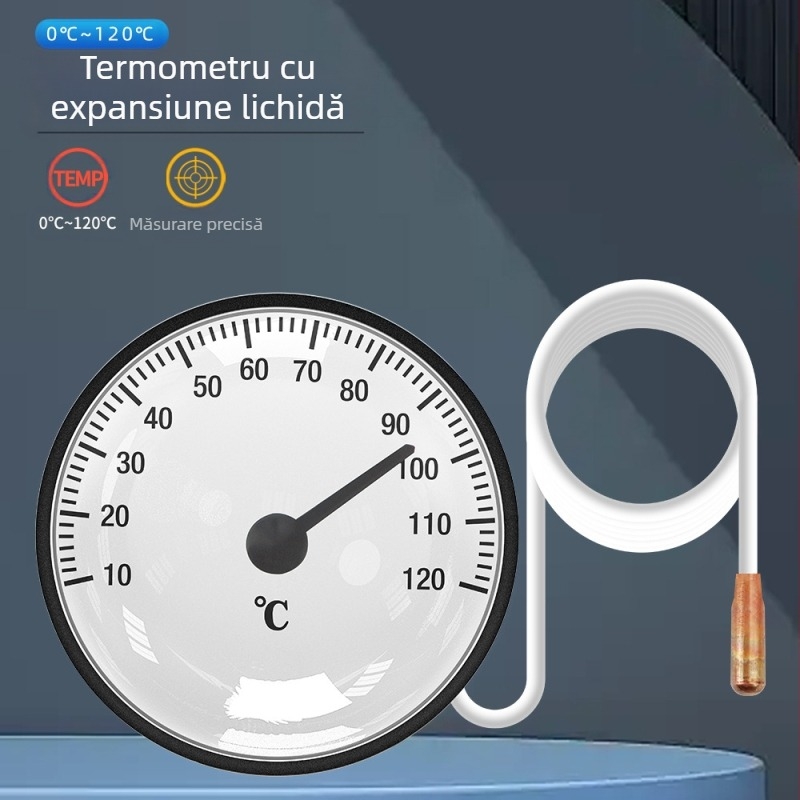 Termometru de apă portabil de înaltă precizie pentru interior și uz casnic, cu sondă, 0-120 grade Celsius