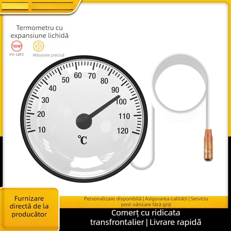 Termometru de apă portabil de înaltă precizie pentru interior și uz casnic, cu sondă, 0-120 grade Celsius