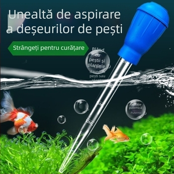 Acvariu ornamental pentru toaletă, aspirație pentru broaște țestoase, aspirație pentru bălegar, artefact, aspirație pentru bălegar, schimbarea apei, țeavă de aspirație, frământare manuală, instrument de curățare cu aspirație mare