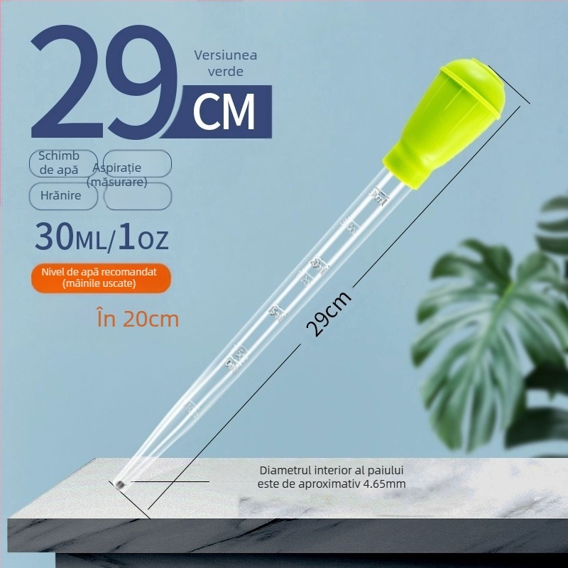 Acvariu ornamental pentru toaletă, aspirație pentru broaște țestoase, aspirație pentru bălegar, artefact, aspirație pentru bălegar, schimbarea apei, țeavă de aspirație, frământare manuală, instrument de curățare cu aspirație mare