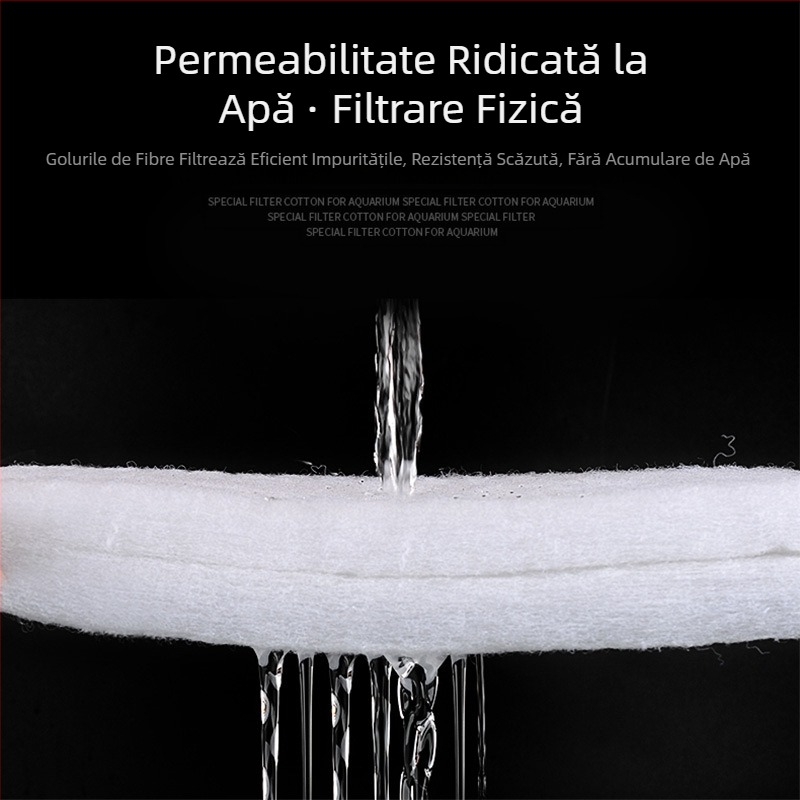 Bumbac filtru pentru acvariu, densitate mare, negru, îngroșat, bumbac biochimic, purificare a apei, ratan, bumbac, filtru pentru acvariu de broaște țestoase, material filtrant, burete