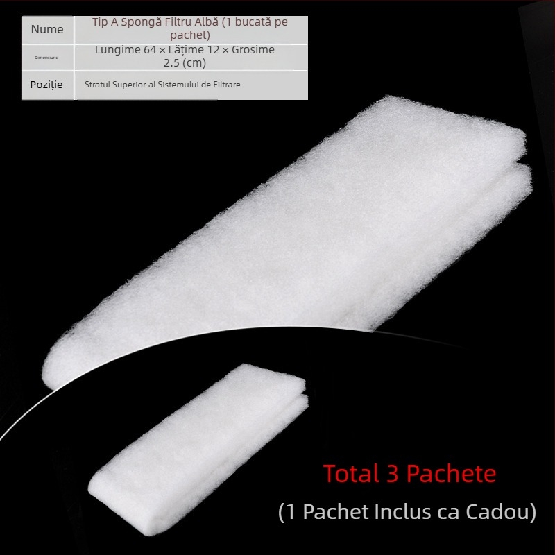 Bumbac filtru pentru acvariu, densitate mare, negru, îngroșat, bumbac biochimic, purificare a apei, ratan, bumbac, filtru pentru acvariu de broaște țestoase, material filtrant, burete