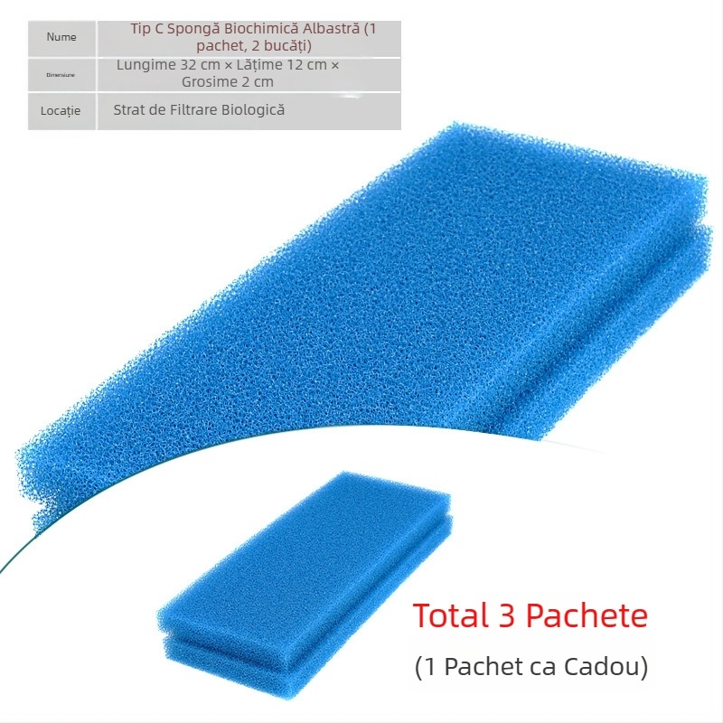 Bumbac filtru pentru acvariu, densitate mare, negru, îngroșat, bumbac biochimic, purificare a apei, ratan, bumbac, filtru pentru acvariu de broaște țestoase, material filtrant, burete