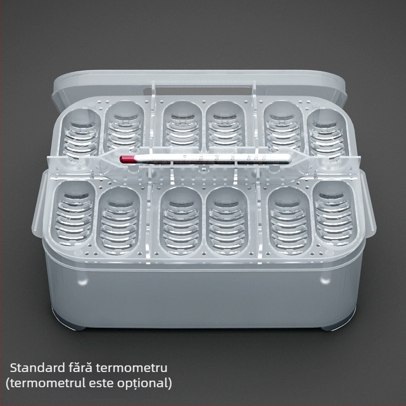 Reptile Gecko Șopârlă Broască țestoasă Pet Șarpe Broască țestoasă semi-acvatică 12 Ouă Tavă Incubator Cutie Livrare Cutie Reptile Ouă Incubator