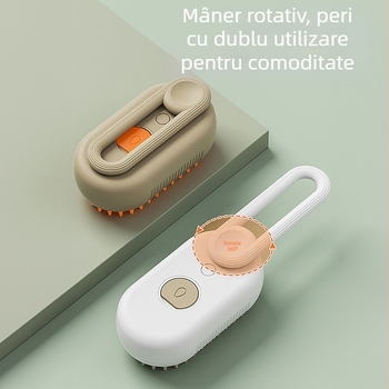 Pieptene de masaj electric cu spray pentru pisici și câini, transfrontalier, nou, cu un singur clic, spray anti-păr zburător, baie de masaj, en-gros