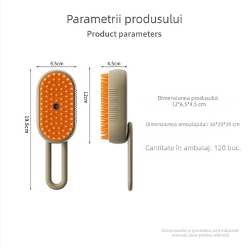Pieptene de masaj electric cu spray pentru pisici și câini, transfrontalier, nou, cu un singur clic, spray anti-păr zburător, baie de masaj, en-gros