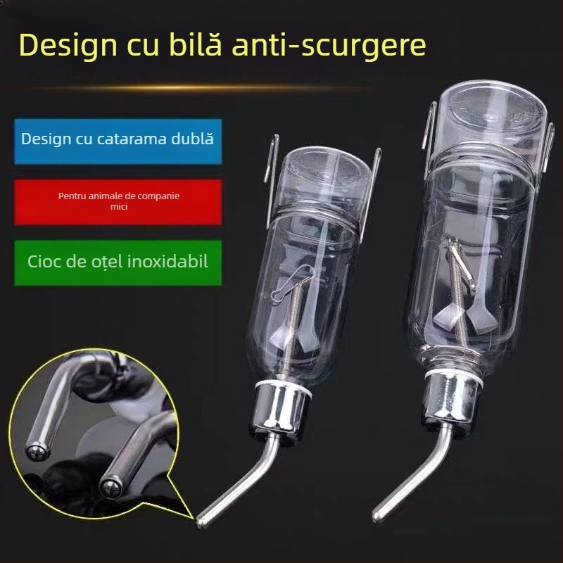 Puppy Pet oțel inoxidabil adăpător Totoro hamster iepure agățat automat adăpător minge fierbător câine