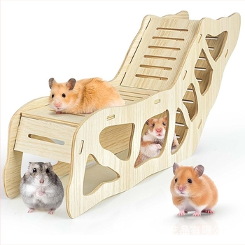 Scară din lemn pentru hamster, evitarea scărilor, tunel, casă, ursuleț auriu, jucărie pentru cățărat, pod arc de mesteacăn, gaură de copac, produse de peisaj