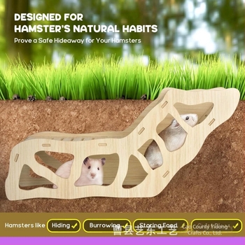 Scară din lemn pentru hamster, evitarea scărilor, tunel, casă, ursuleț auriu, jucărie pentru cățărat, pod arc de mesteacăn, gaură de copac, produse de peisaj