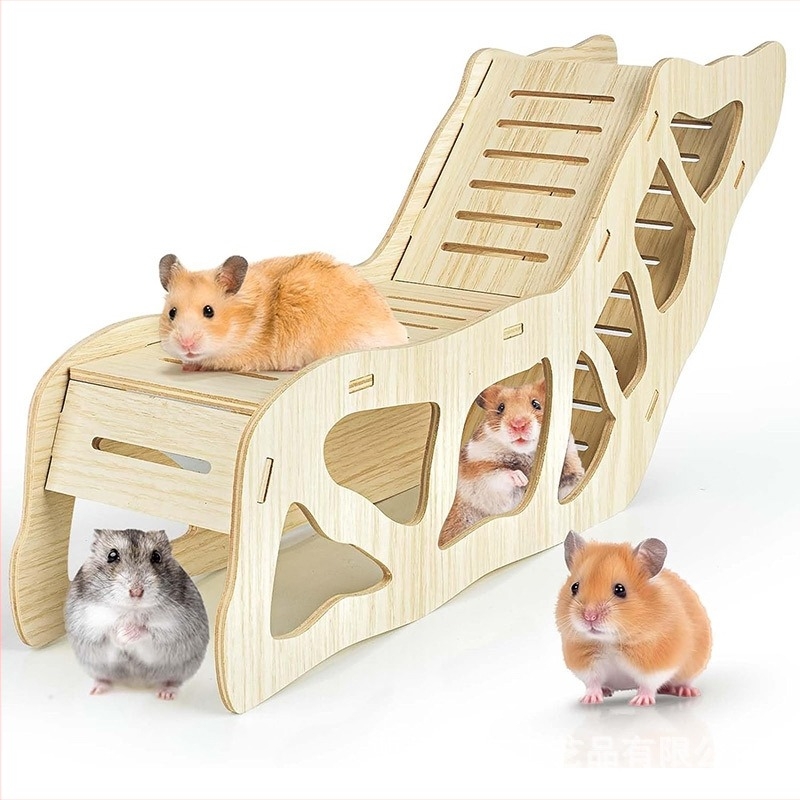 Scară din lemn pentru hamster, evitarea scărilor, tunel, casă, ursuleț auriu, jucărie pentru cățărat, pod arc de mesteacăn, gaură de copac, produse de peisaj