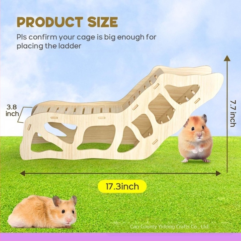 Scară din lemn pentru hamster, evitarea scărilor, tunel, casă, ursuleț auriu, jucărie pentru cățărat, pod arc de mesteacăn, gaură de copac, produse de peisaj