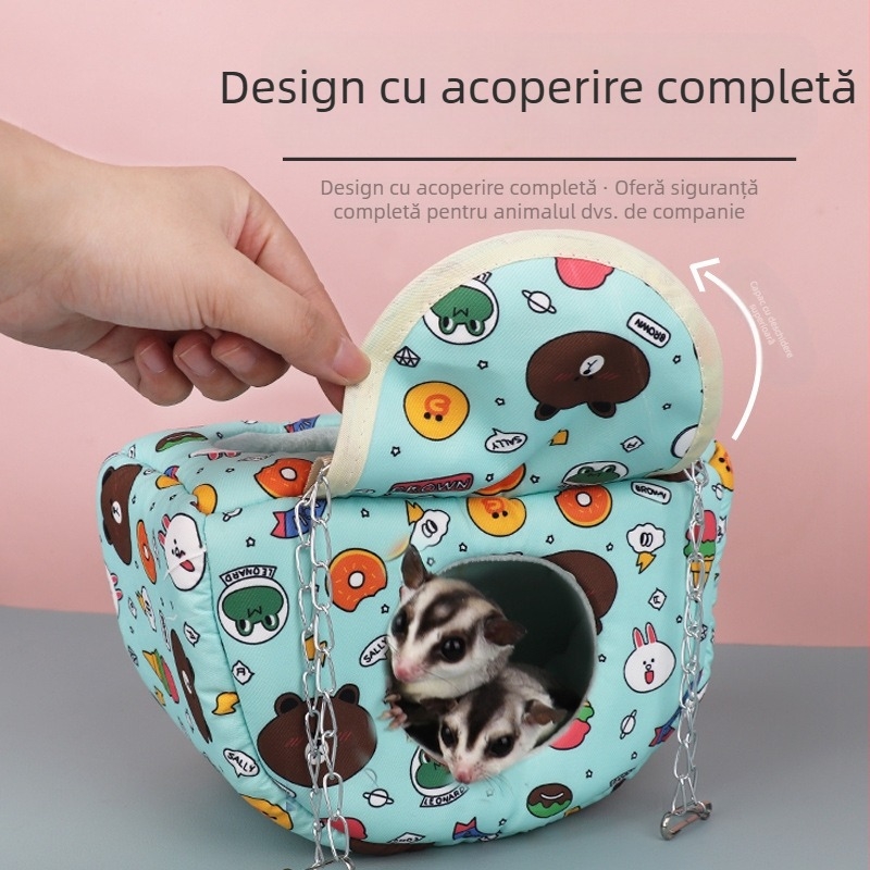 Xiaoxiaojia sac de miere bumbac cuib hamster floare ramură șoarece hamac vară cobai cuib de dormit veveriță Totoro papagal cuib agățat