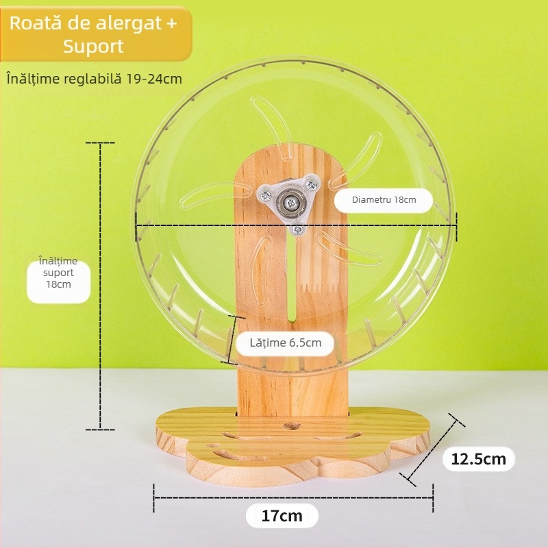Wei Luo hamster 18cm bandă de alergare mută jucărie arici urs auriu complet transparent role mari consumabile