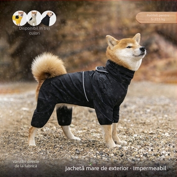 Câine mediu și mare transfrontalier Labrador golden retriever Chai câine cu patru picioare impermeabil pentru animale de companie câine impermeabil taxă haine en-gros