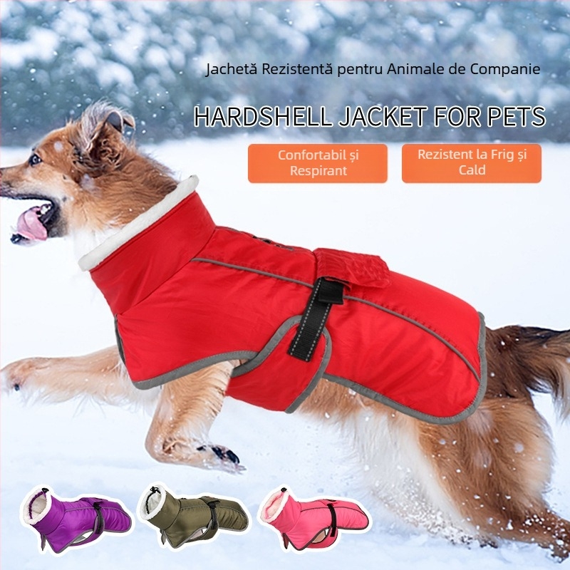 Îmbrăcăminte transfrontalieră pentru animale de companie, haine din bumbac, en-gros, iarnă, câine mare, golden retriever, găleată franceză, Corgi, haine calde pentru cățeluș