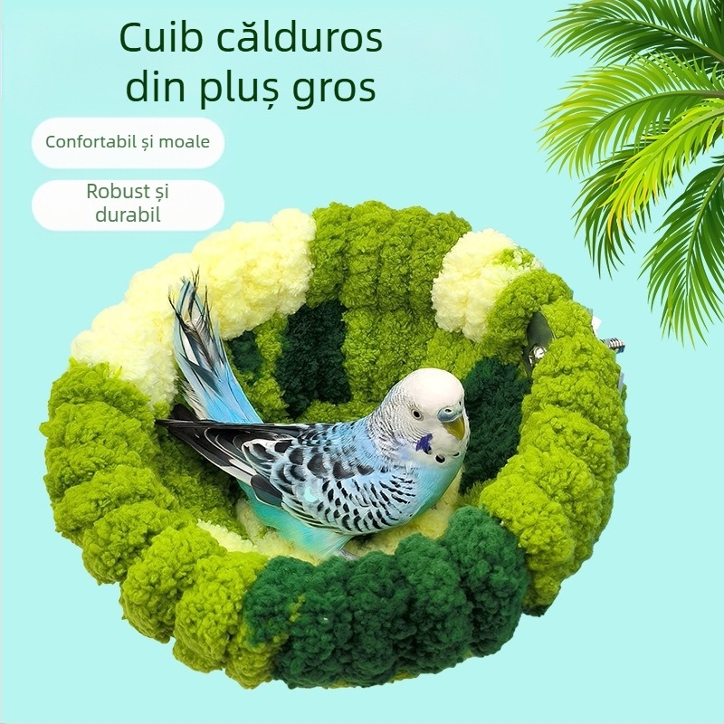 cuib de iarnă de papagal cuib de pasăre de iarnă cuib de pluș cuib de dormit cuib de bumbac cuib de pasăre cuib cald îngroșat de iarnă