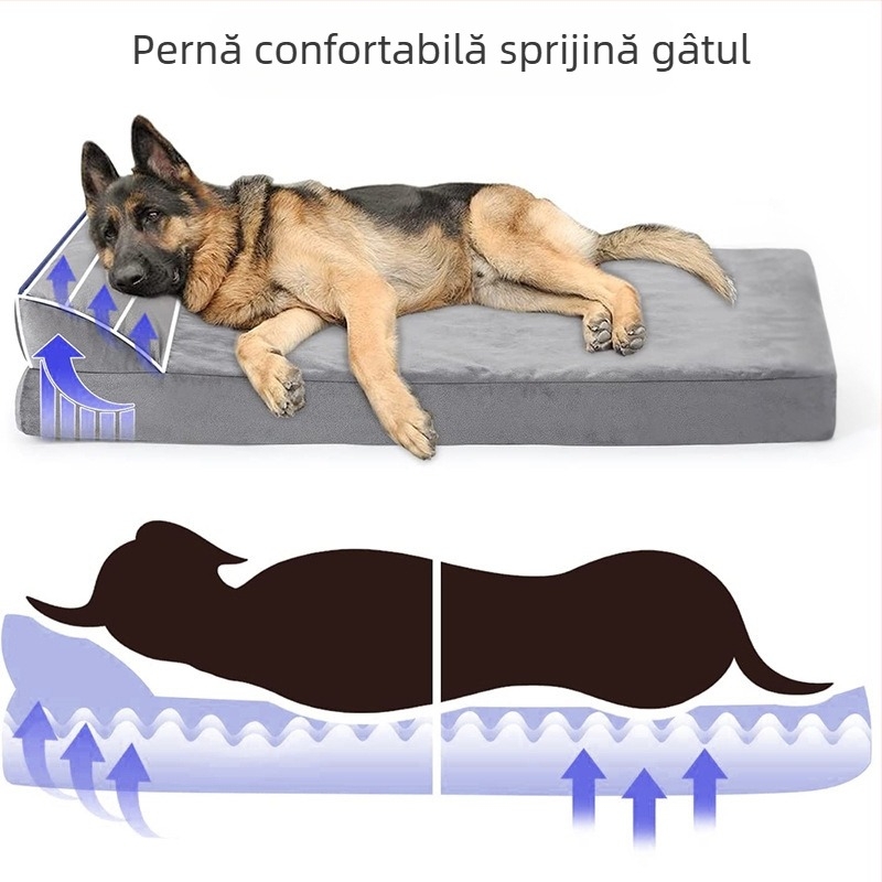 Pat pentru animale de companie lavabil, cu suport extra mare pentru canisă, popular de la Amazon, cu pernă și fund antiderapant