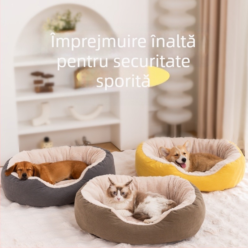 Cuib de animale de companie, en-gros, din catifea de iarnă, îngroșat, detașabil și lavabil, rezistent la zgârieturi, rezistent la uzură, cald, cuib de pisică, din catifea reiată, cuib de iarnă pentru câini