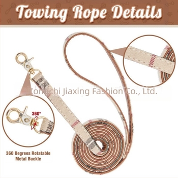 Set de zgardă pentru câini cu model britanic în carouri, cu papion și triunghi, pentru prosop