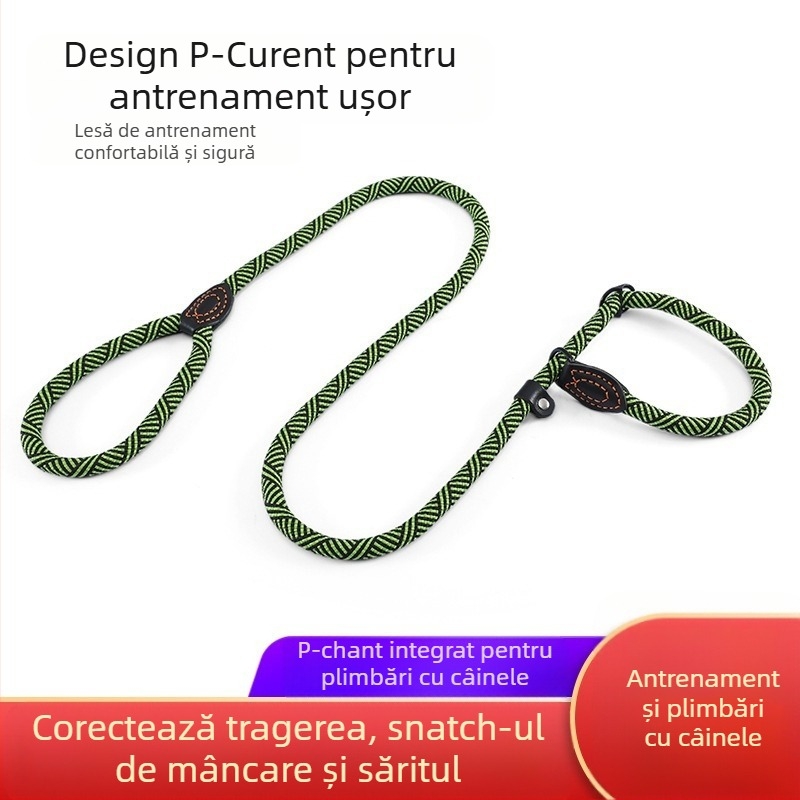 Frânghie de dresaj pentru câini en-gros, fabricată în fabricație, cu lanț P lung, gros de 2,5 m, retractabilă, integrată, cu tracțiune ușoară pentru animale de companie