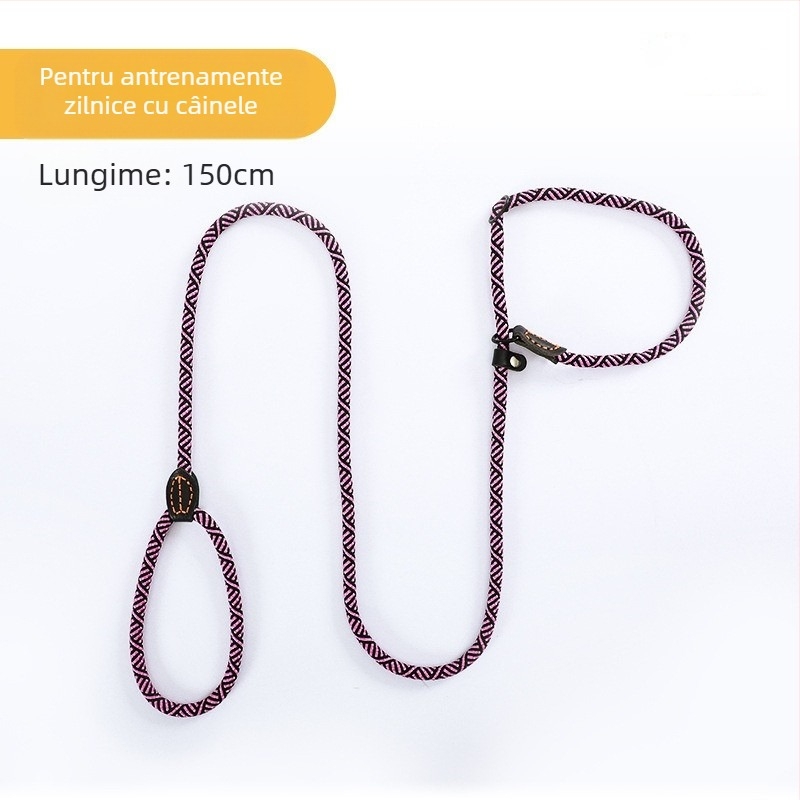 Frânghie de dresaj pentru câini en-gros, fabricată în fabricație, cu lanț P lung, gros de 2,5 m, retractabilă, integrată, cu tracțiune ușoară pentru animale de companie