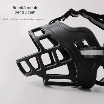 Mască de câine reglabilă din plastic, anti-mușcături, anti-lătrături, anti-mâncat, cu protecție pentru câini, en-gros