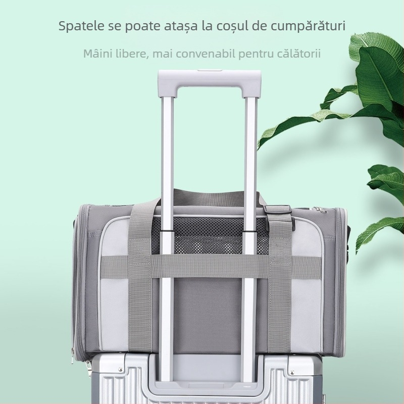 Geantă nouă pentru pisici, rucsac multifuncțional și convenabil pentru pisici, pentru ieșiri, spațiu mare, pliabilă și respirabilă