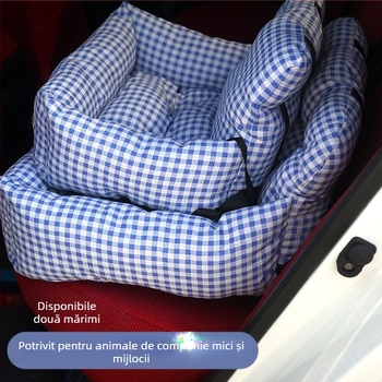 Cuib auto pentru animale de companie pentru toate anotimpurile, pernă de siguranță pentru scaunul auto pentru ieșiri, cuib auto, covoraș anti-sufocare pentru mașină, covoraș portabil cu dublă utilizare pentru acasă