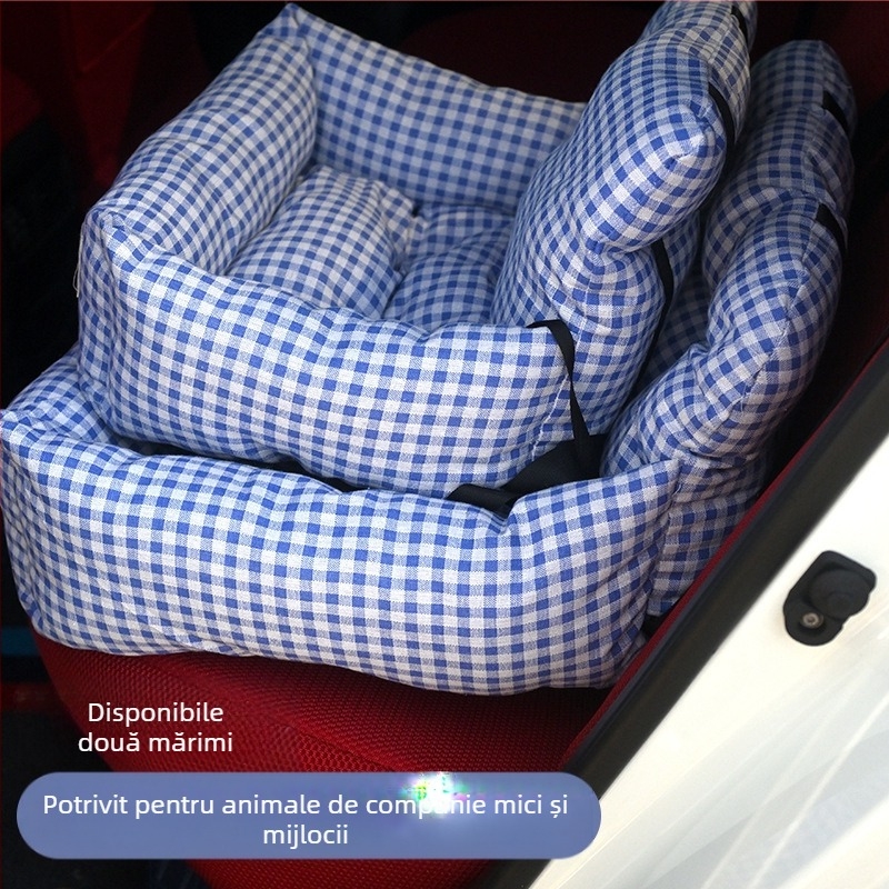Cuib auto pentru animale de companie pentru toate anotimpurile, pernă de siguranță pentru scaunul auto pentru ieșiri, cuib auto, covoraș anti-sufocare pentru mașină, covoraș portabil cu dublă utilizare pentru acasă