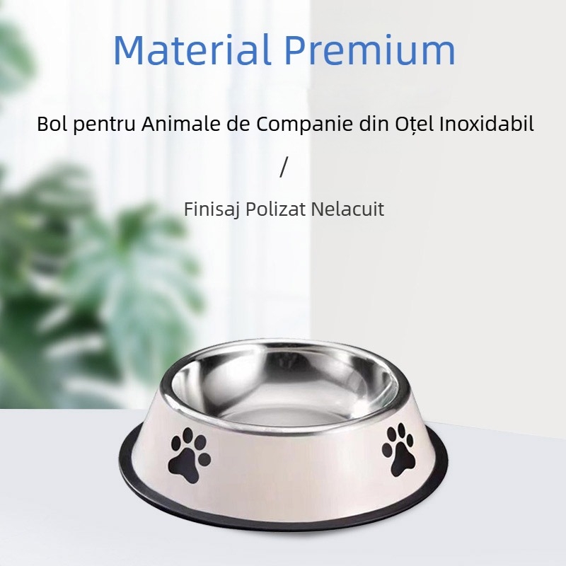 Bol din oțel inoxidabil pentru animale de companie, bol pentru pisici, bol pentru hrană pentru câini, bol anti-șoc cu specificații multiple, ustensile pentru hrănirea animalelor de companie, en-gros