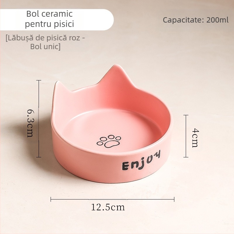 Bol pentru pisici, bol ceramic negru, bol pentru câini, bol negru, bol pentru hrană pentru pisici, băutură pentru câini, bol pentru hrană pentru pisici, bol cu apă pentru animale de companie, anti-șoc