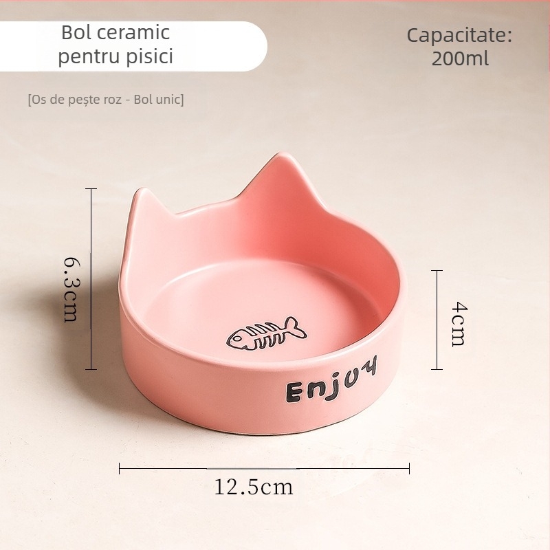 Bol pentru pisici, bol ceramic negru, bol pentru câini, bol negru, bol pentru hrană pentru pisici, băutură pentru câini, bol pentru hrană pentru pisici, bol cu apă pentru animale de companie, anti-șoc