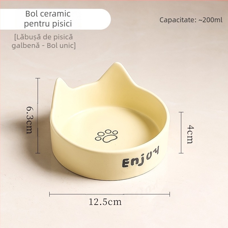 Bol pentru pisici, bol ceramic negru, bol pentru câini, bol negru, bol pentru hrană pentru pisici, băutură pentru câini, bol pentru hrană pentru pisici, bol cu apă pentru animale de companie, anti-șoc