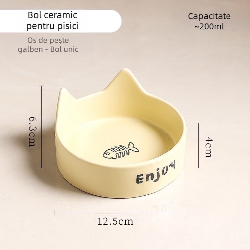 Bol pentru pisici, bol ceramic negru, bol pentru câini, bol negru, bol pentru hrană pentru pisici, băutură pentru câini, bol pentru hrană pentru pisici, bol cu apă pentru animale de companie, anti-șoc
